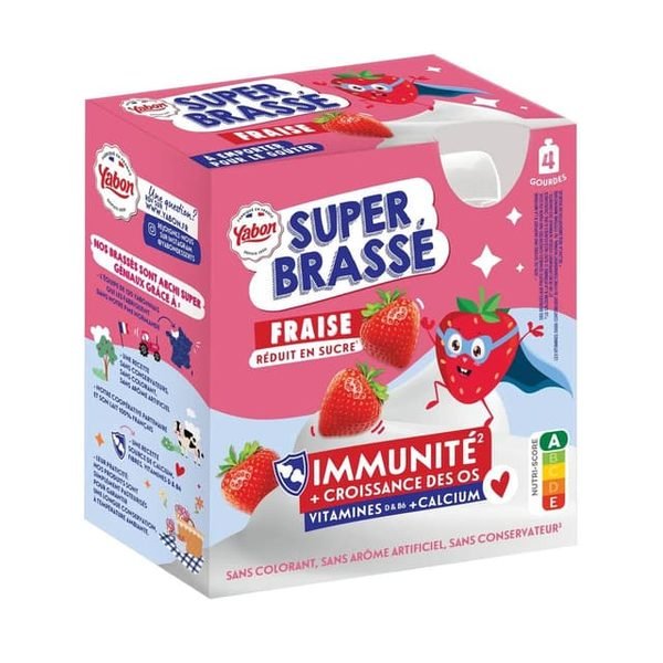 GOURDE SUPER BRASSE FRAISE 80G PAR 4