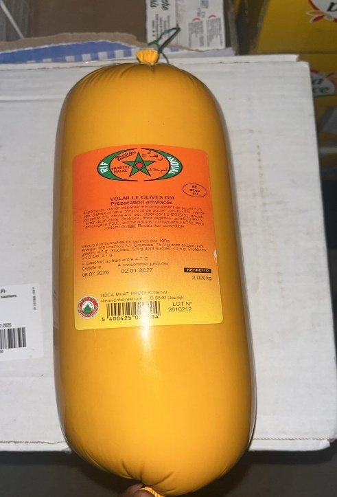 MORTADELLE  VOLAILLE OLIVES GM 2KG